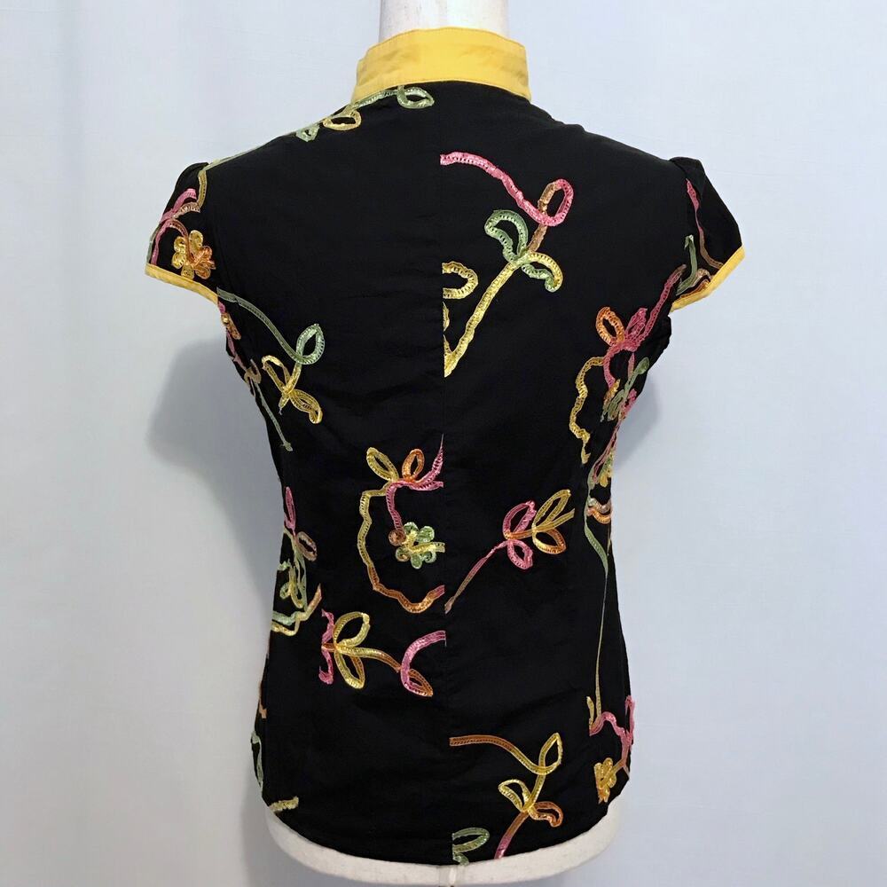 Zara Basic Cap Sleeves Button Down Blouse Women M - image 8